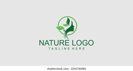 Einfaches Design des Naturlogos mit Buchstabe R, Premium-Vektorgrafik