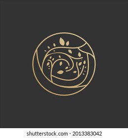 diseño de logotipo de naturaleza simple. El logotipo está hecho con vectores para facilitar el cambio de tamaño y la personalización.