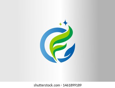 simple nature logo vector illustration.