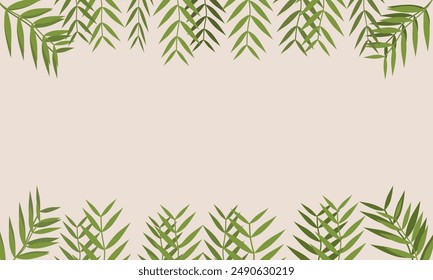 Simple nature with  pastel background. Wallpaper design for social media posts. Paper background in minimal trendy flat style with copy space for text.