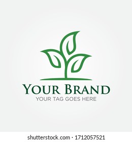 Simple Nature Plant Logo Template