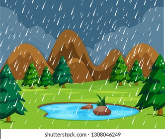Una simple ilustración de la escena natural