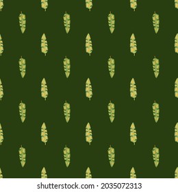 Naturaleza simple sin fisuras con hojas tropicales verdes de banano adorno. Diseño gráfico para envolver texturas de papel y tela. Ilustración vectorial.