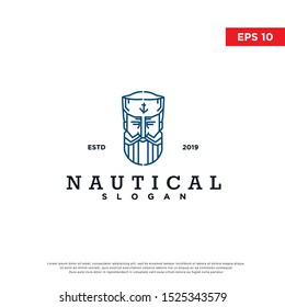 simple nautial logo. modern icon, template design