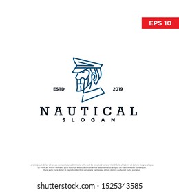 simple nautial logo. modern icon, template design