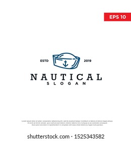 simple nautical logo. modern icon, template design