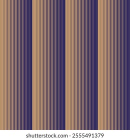 simple navey blue colour thik to thin vertical bland line pattern on brown colour background.