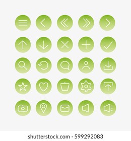 Simple Navigation Icons Green