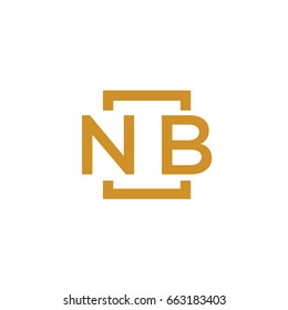 Simple NB initial Logo designs template vector illustration