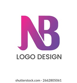 Einfache NB Letter Mark Logo Design-Vorlage