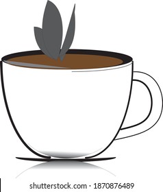 Einfaches und gepflegtes Logo für eine warme Kaffeetasse