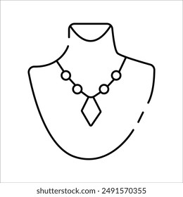 Simple necklace vector icon design