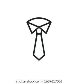 Simple necktie line icon. Stroke pictogram. Vector illustration isolated on a white background. Premium quality symbol. Vector sign for mobile app and web sites.