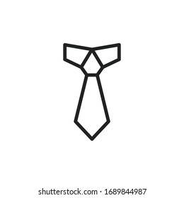 Einfaches Symbol für die Krawatte. Piktogramm anheben. Vektorillustration einzeln auf weißem Hintergrund. Qualitätszeichen von Premium. Vektorillustration-Zeichen für mobile App und Webseiten.