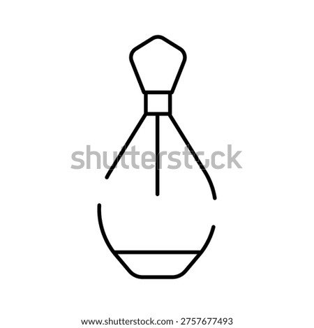 Simple necktie outline icon representing formal wear, professionalism, success, and corporate identity, suitable for web, interface, and print design elements