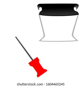 Simple needle vector and paper clip