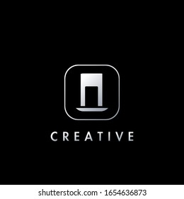 Simple Negative Space Initial Letter  W Logo Icon Vector Design