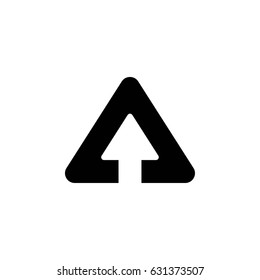 simple negative space next up logo vector illustration