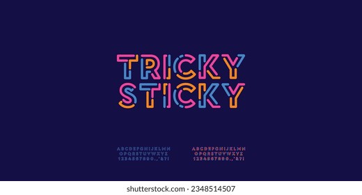 Alfabeto de tipo de letra simple inspirado en neón para el logotipo y la marca