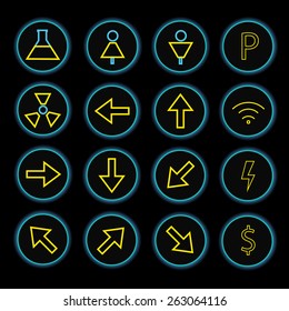 simple neon sign -vector icon