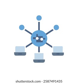 Simple Network Connection Icon for Study