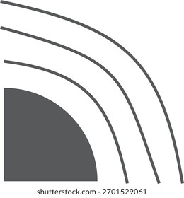 Ilustración de Imagen de icono de red simple de Vector.