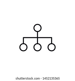 Simple network line icon. Stroke pictogram. Vector illustration isolated on a white background. Premium quality symbols. Vector sign for mobile app and web sites.
