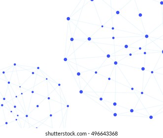 Simple network multi point connection background in vector format