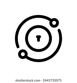 Einfaches Symbol für die Netzwerkschutzlinie auf weißem Hintergrund