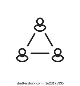 Simple networking line icon. Stroke pictogram. Vector illustration isolated on a white background. Premium quality symbol. Vector sign for mobile app and web sites.