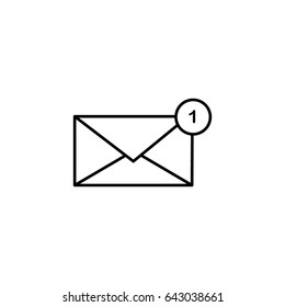 Simple new message editable icon. Icon for web or mobile interfaces