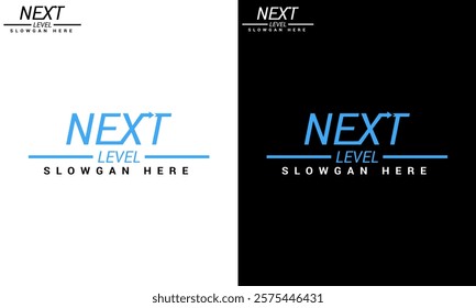 Simple  Next level  business logo vector design 