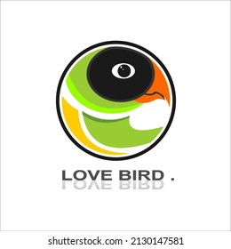 
simple and nice love bird logo