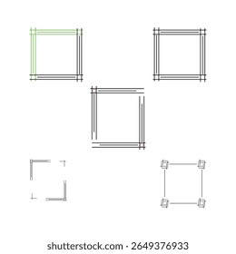 simples agradável e único quadrado forma foto quadro vetor fieles design