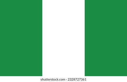 Simple Nigeria official flag ilustration vector Eps.