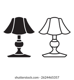simple night lamp icon. minimalist vector format. logos, stickers, merchandise, and user interface elements