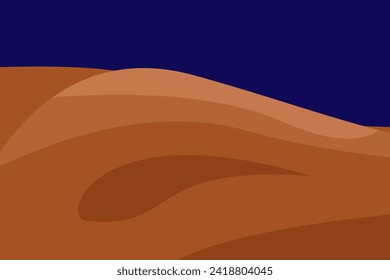 Simple night time desert background 