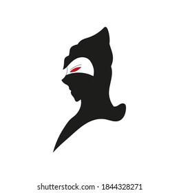 Simple ninja concept illustration vector design template