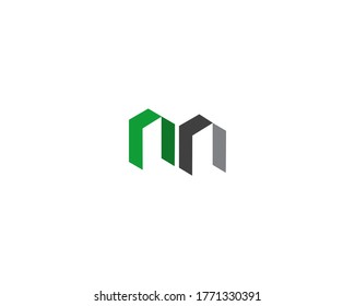 Simple nn letter logo design icon