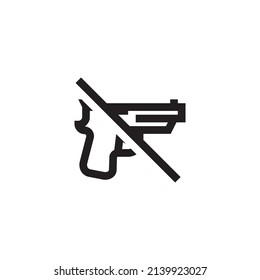 simple no gun sign icon