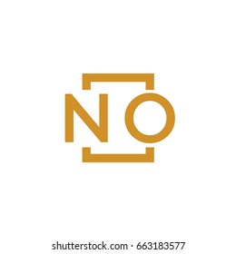 Simple NO initial Logo designs template vector illustration