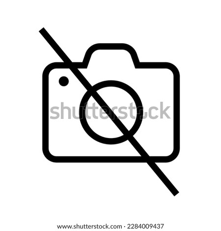 Simple No Photography Icon. Vector.