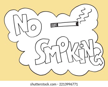 simple no smoking cigarette sign.