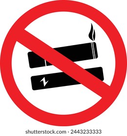 Simple no smoking icon image. Used for banners or stickers.