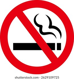 Simple no smoking sign illustration