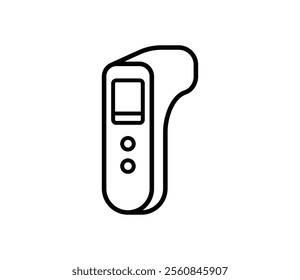 Simple non-contact thermometer icon illustration vector