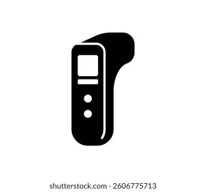 Simple non-contact thermometer icon vector