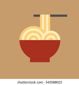 Simple noodle illustration.