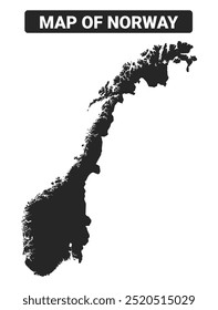 Simples Noruega Mapa preto vetor ilustração plana