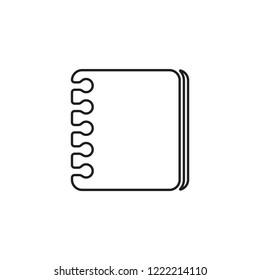 simple note book outline symbol vector